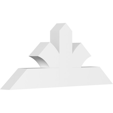 Ekena Millwork Richland Architectural Grade PVC Gable Bracket, 48"W x 20"H x 4"D x 6"F, 10/12 Pitch GBP048X20X0406RIC00